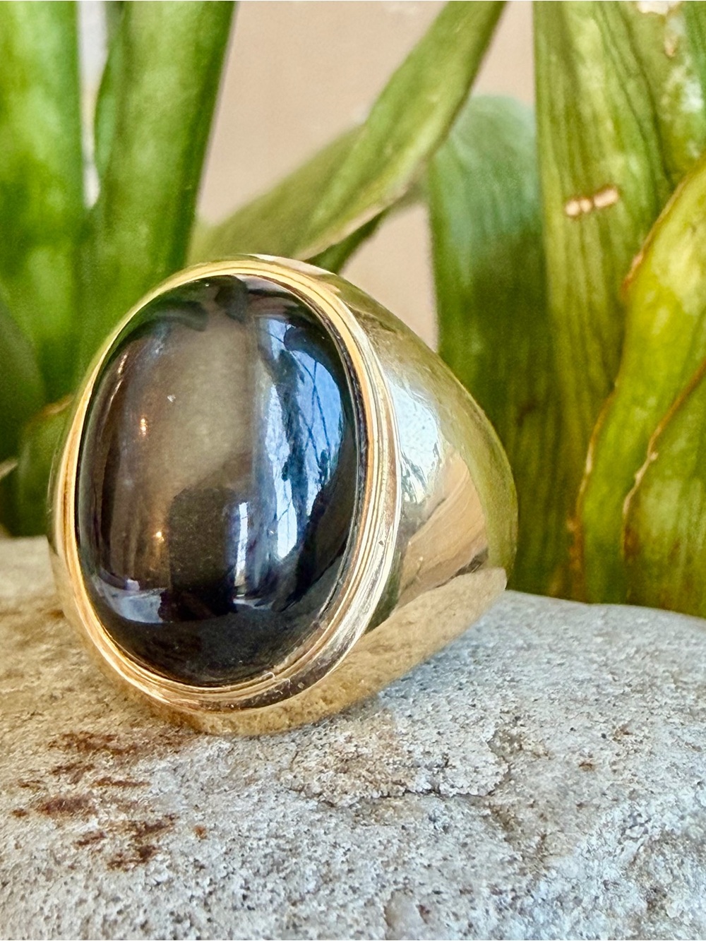 14k star diopside ring